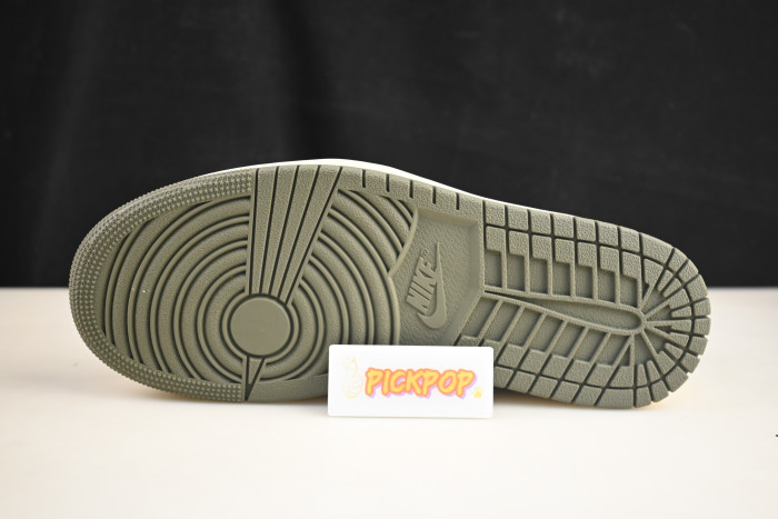 travis scott x air jordan 1 low og “medium olive” dm7866-200