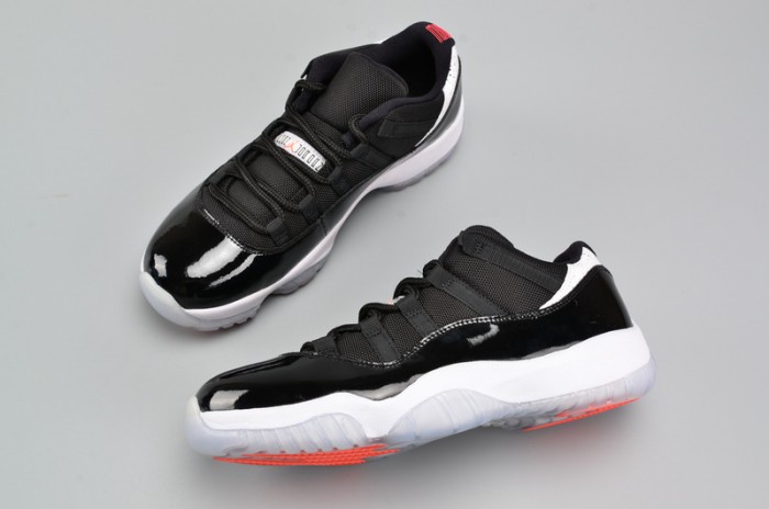 air jordan 11 retro low "infrared 23" black mens 528895-023