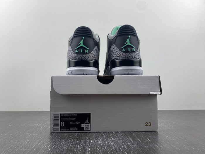 air jordan 3 "green glow" ct8532-031