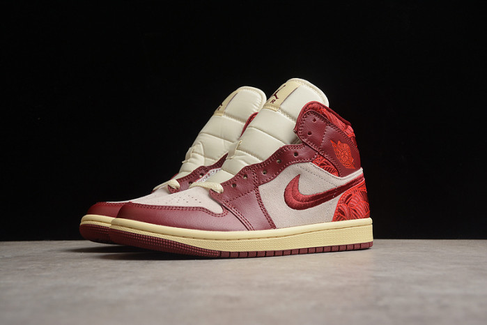 jordan 1 mid se tiki leaf team red dz2820-601