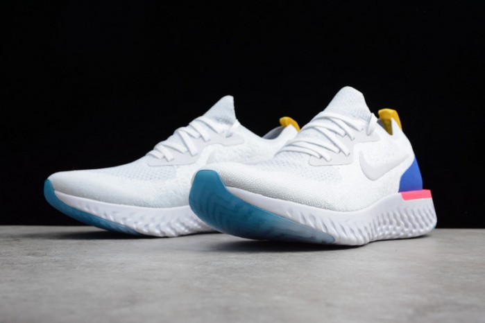 nike epic react flyknit white aq0067-101