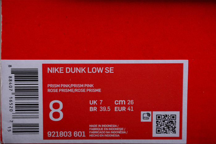 nike dunk low pink (gs) 921803-601