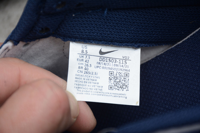 nike sb dunk low navy blue white running shoe dd1503-115