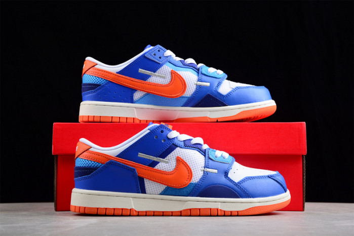nike dunk low scrap knicks dm0128-100