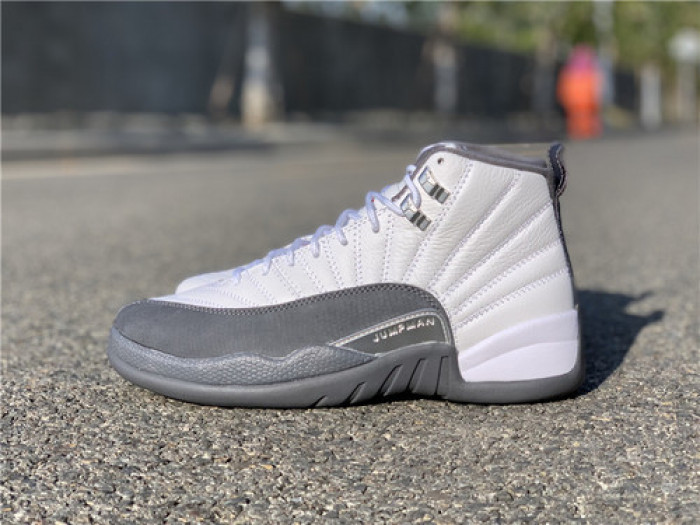air jordan 12 gs white / dark grey 153265-160