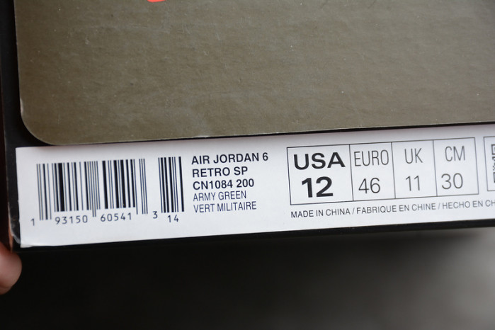 travis scott air jordan 6 medium olive cactus jack cn1084-200