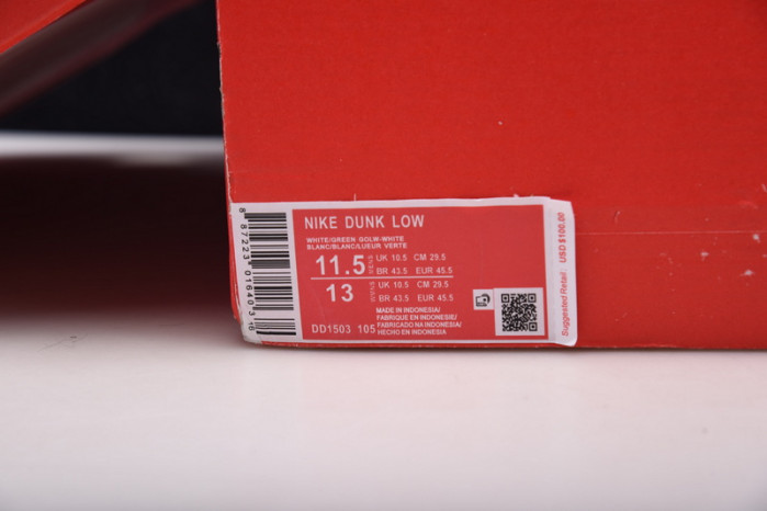 nike dunk low green glow dd1503-105