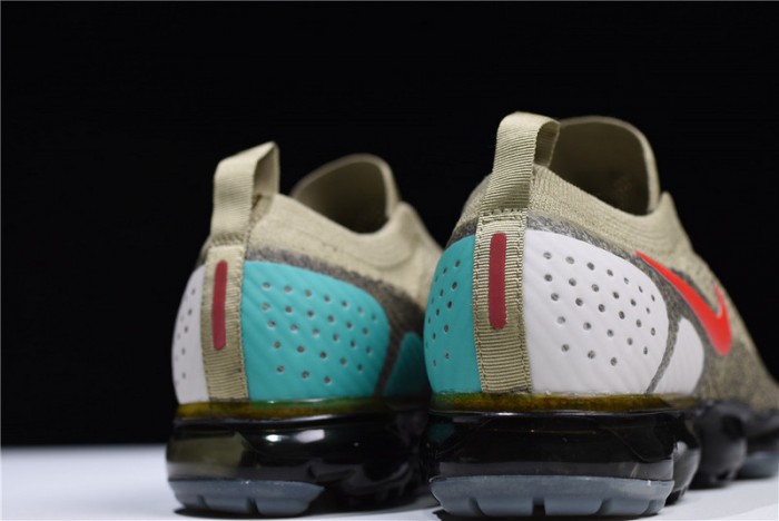 nike vapormax fk moc 2 natural olive habanero red air vapor max ah7006-200