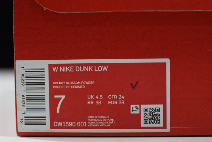 nike dunk low gs pink foam cw1590-601